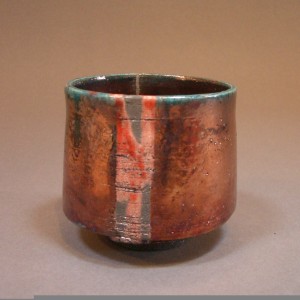 madly copper raku cup